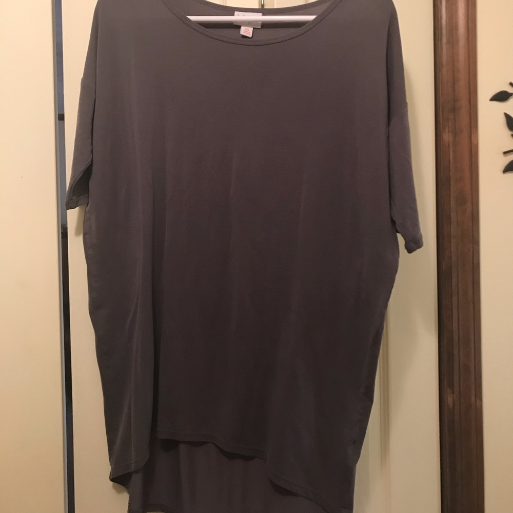 LuLaRoe Irma slinky silky material XS gray NWOT